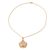 Gold plated rose quartz pendant necklace, 'Royal Corona' - Hand Crafted Gold Plated Rose Quartz Pendant Necklace India (image 2c) thumbail