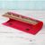Silk clutch handbag, 'Fuchsia Glamour' - Silk Clutch in Fuchsia with Golden Beads from India (image 2b) thumbail
