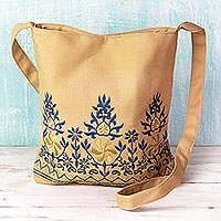 Cotton shoulder bag Beige Delight India