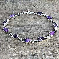 Featured review for Amethyst link bracelet, Tears of India