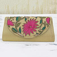 Embroidered clutch handbag Sophisticated Floral India
