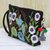 Cotton wristlet handbag, 'Garden View' - Rayon Embroidered Cotton Wristlet Floral Birds from India (image 2b) thumbail