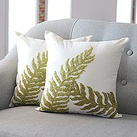 Featured review for Embroidered pillow covers, Garden Comfort (pair)