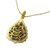Gold plated sterling silver pendant necklace, 'Ganesha Leaf' - Gold Plated Sterling Silver Pendant Necklace Ganesha India (image 2d) thumbail