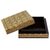Wood decorative box, 'Leafy Gold' - Hand Painted Decorative Box in Gold Tone from India (image 2c) thumbail