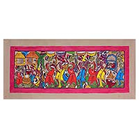 Patachitra painting Tribal Procession II India