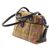 Cotton shoulder bag, 'Multicolored Bengal' - Hand Woven Multicolor Shoulder Bag with Leather from India (image 2b) thumbail