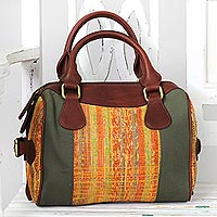 Cotton handle handbag Bengal Spice India