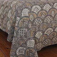 Cotton bedspread Majestic Forest twin India