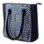 Batik cotton tote handbag, 'Azure Zigzag' - 100% Cotton Batik Tote Handbag in Azure from India (image 2c) thumbail