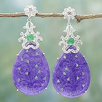 Agate dangle earrings,