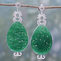 Agate dangle earrings,