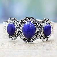 Lapis lazuli cuff bracelet,