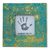 Aluminum repousse photo frame, 'Flowery Blue' (3x3) - Blue Floral Aluminum Wood Photo Frame (3x3) from India (image 2a) thumbail