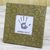 Aluminum repousse photo frame, 'Flowery Green' (3x3) - Aluminum Square Green Floral Photo Frame (3x3) from India thumbail