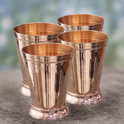Copper julep cups, Ancient Feast (set of 4)