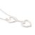 Rose onyx station necklace, 'Romantic Pink' - Rose Onyx and Sterling Silver Station Necklace with Hearts (image 2d) thumbail