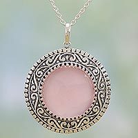 Chalcedony pendant necklace,