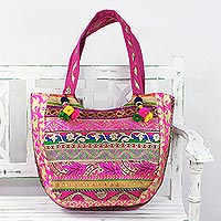 Polyester tote handbag Floral Satisfaction India