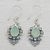 Chalcedony and blue topaz floral dangle earrings, 'Vintage Blossoms' - Vintage Style Earrings in 925 Silver Blue Topaz Chalcedony (image 2b) thumbail