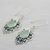 Chalcedony and blue topaz floral dangle earrings, 'Vintage Blossoms' - Vintage Style Earrings in 925 Silver Blue Topaz Chalcedony (image 2c) thumbail