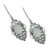 Chalcedony and blue topaz floral dangle earrings, 'Vintage Blossoms' - Vintage Style Earrings in 925 Silver Blue Topaz Chalcedony (image 2e) thumbail