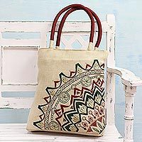 Jute blend tote bag,