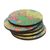 Wood coasters, 'Round Map' (set of 5) - 5 Round Laminated Wood Coasters of World Map from India (image 2a) thumbail