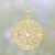Gold plated peridot pendant necklace, 'Sparkling Vines in Green' - Artisan Crafted Gold Plated Peridot Indian Pendant Necklace thumbail