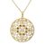 Gold plated garnet pendant necklace, 'Sparkling Vines in Red' - Artisan Crafted Gold Plated Garnet Indian Pendant Necklace (image 2a) thumbail