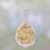Gold accented sterling silver pendant necklace, 'Sterling Ganesha Leaf' - Gold Accented Sterling Silver Ganesha Pendant Necklace thumbail