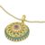 Gold plated amethyst and chalcedony pendant necklace, 'Petal Grandeur' - Gold Plated Amethyst and Chalcedony Indian Pendant Necklace (image 2d) thumbail