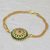 Gold plated amethyst and onyx pendant bracelet, 'Petal Grandeur' - Gold Plated Amethyst and Onyx Pendant Bracelet from India thumbail