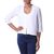 Cropped cotton blouse, 'White Queen' - White Cotton Cropped Blouse from India (image 2b) thumbail