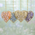 Beaded ornaments, 'Colorful Hearts' (set of 4) - 4 Heart Shaped Multicolored Embroidered Ornaments from India (image 2) thumbail