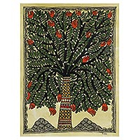 Madhubani painting Tree of Substance India