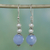 Aventurine and cultured pearl dangle earrings, 'Glorious Day' - Blue Aventurine and Cultured Pearl Dangle Earrings thumbail