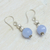 Aventurine and cultured pearl dangle earrings, 'Glorious Day' - Blue Aventurine and Cultured Pearl Dangle Earrings (image 2b) thumbail