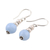 Aventurine and cultured pearl dangle earrings, 'Glorious Day' - Blue Aventurine and Cultured Pearl Dangle Earrings (image 2c) thumbail