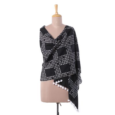 Cotton shawl, Bubbly Elegance
