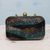 Beaded evening bag, 'Sparkling Waves' - Metallic Beaded Evening Clutch or Shoulder Bag thumbail