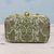 Brocade evening bag, 'Vintage Grace' - Vintage Look Evening Bag with Green Leaf Pattern thumbail