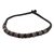 Bone and cotton beaded necklace, 'Tribal Monarch' - Beaded Bone Necklace with Cotton Cord from India (image 2c) thumbail