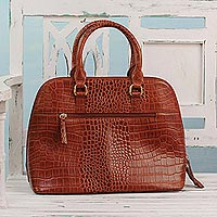 Leather handle handbag Princess of Delhi India