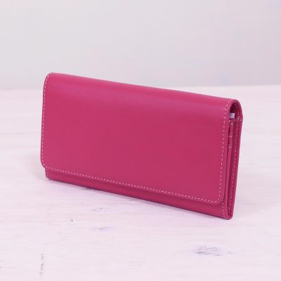 Leather wallet, Strawberry Desire