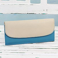Leather wallet Sleek Beauty in Turquoise India