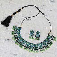 Terracotta jewelry set,