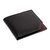 Men's leather wallet, 'Diagonal Black' - Handcrafted Black Men's Leather Wallet with Brown Trim thumbail