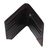 Men's leather wallet, 'Diagonal Black' - Handcrafted Black Men's Leather Wallet with Brown Trim (image 2c) thumbail