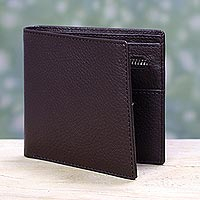 Men s leather wallet Espresso Minimalist India